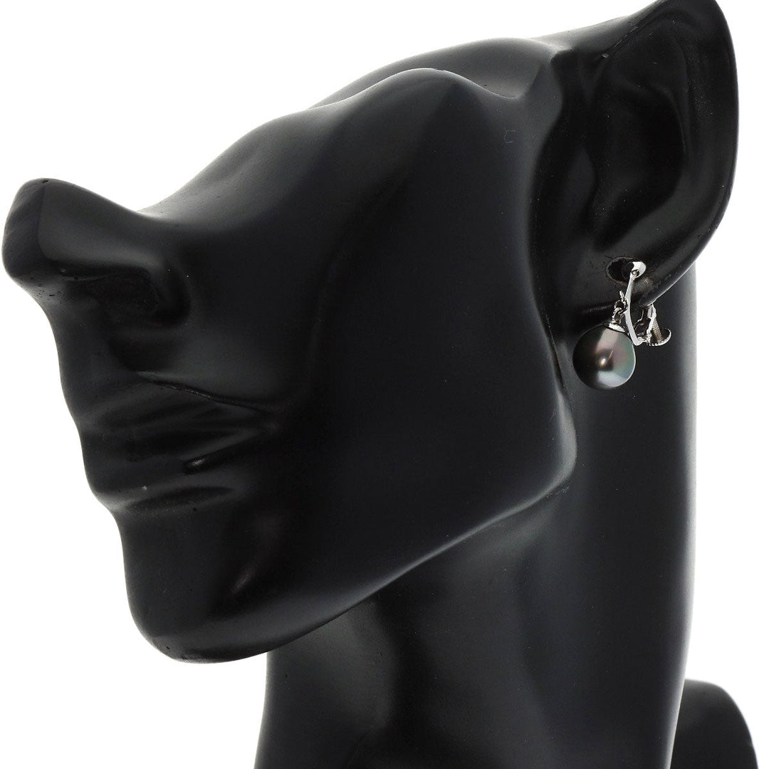 TIFFANY&Co. Earring K14WG Silver Black butterfly pearl Pearl