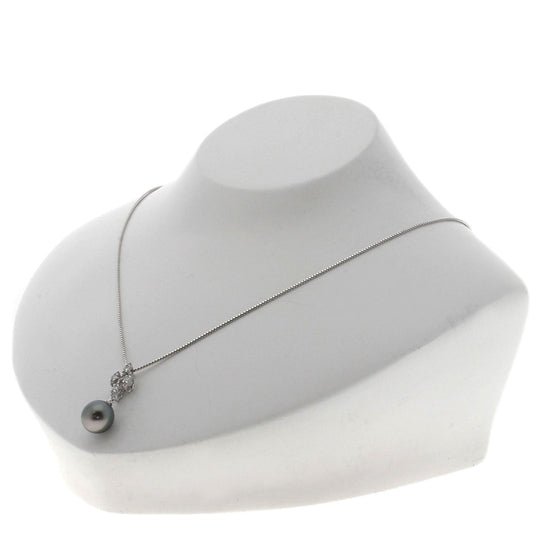 TASAKI Necklace K18WG Silver Black butterfly pearl Pearl