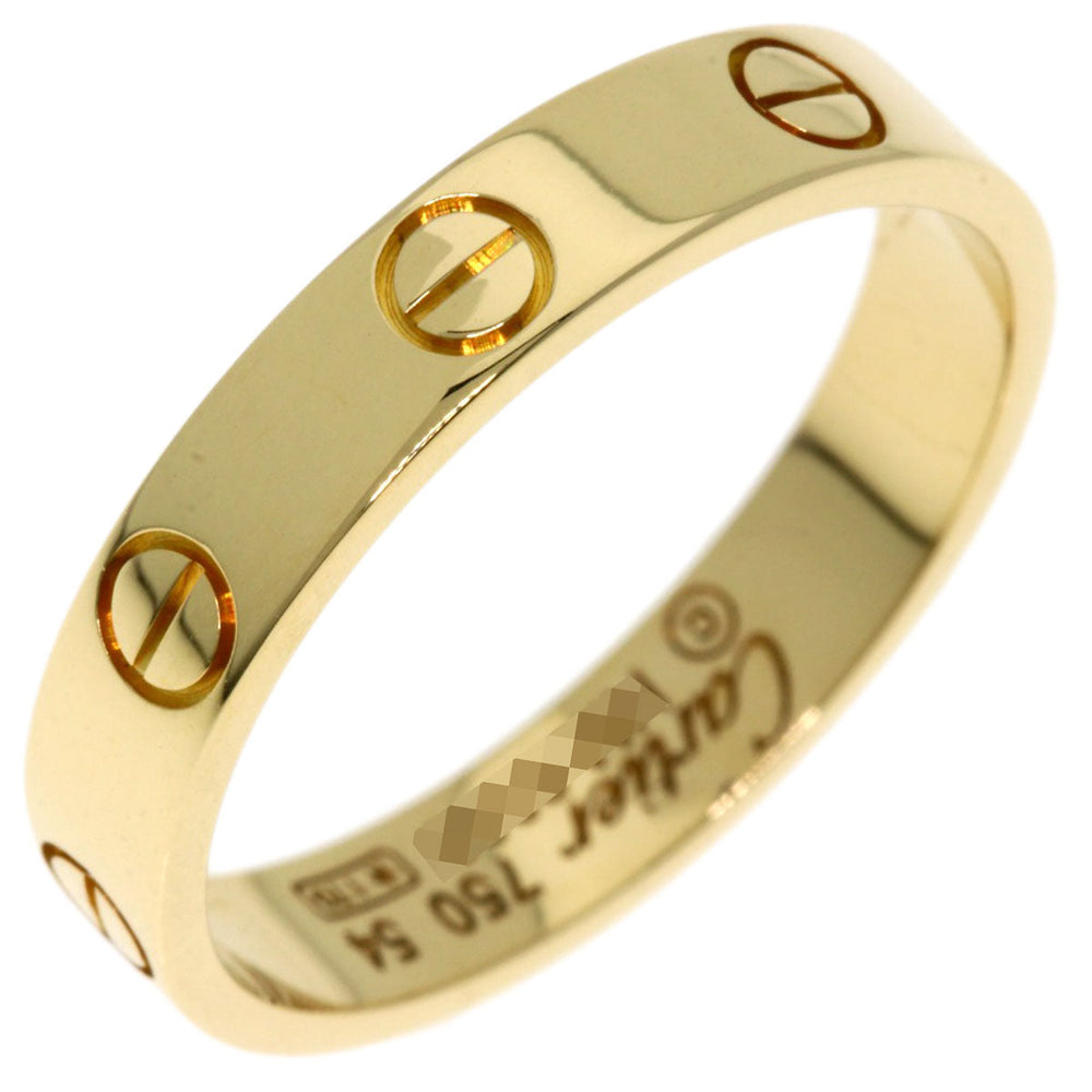 CARTIER Ring 18K Yellow Gold gold Mini love ring #54 Women Used Authentic