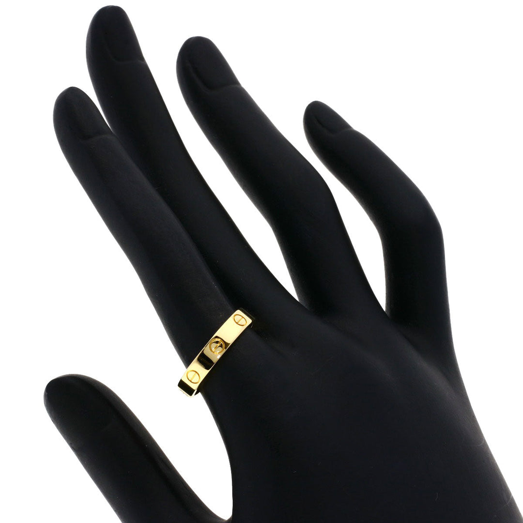 CARTIER Ring 18K Yellow Gold gold Mini love ring #54 Women Used Authentic