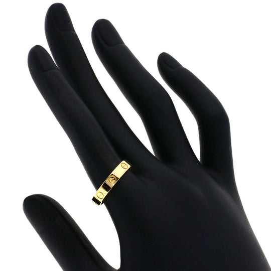 CARTIER Ring 18K Yellow Gold gold Mini love ring #54 Women Used Authentic