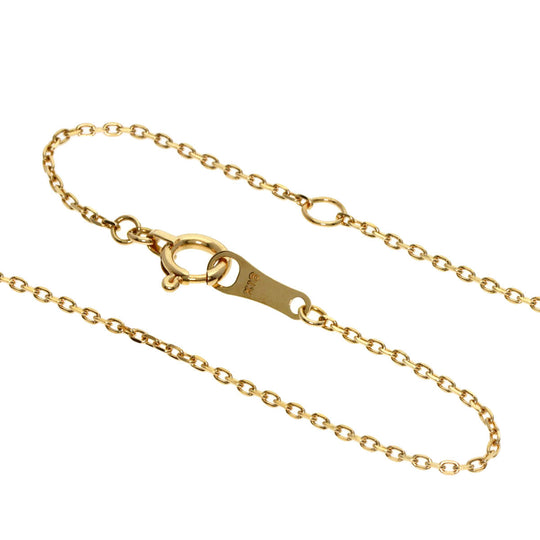 agete Necklace 18K Yellow Gold gold Diamond crescent moon motif Women Used Authentic