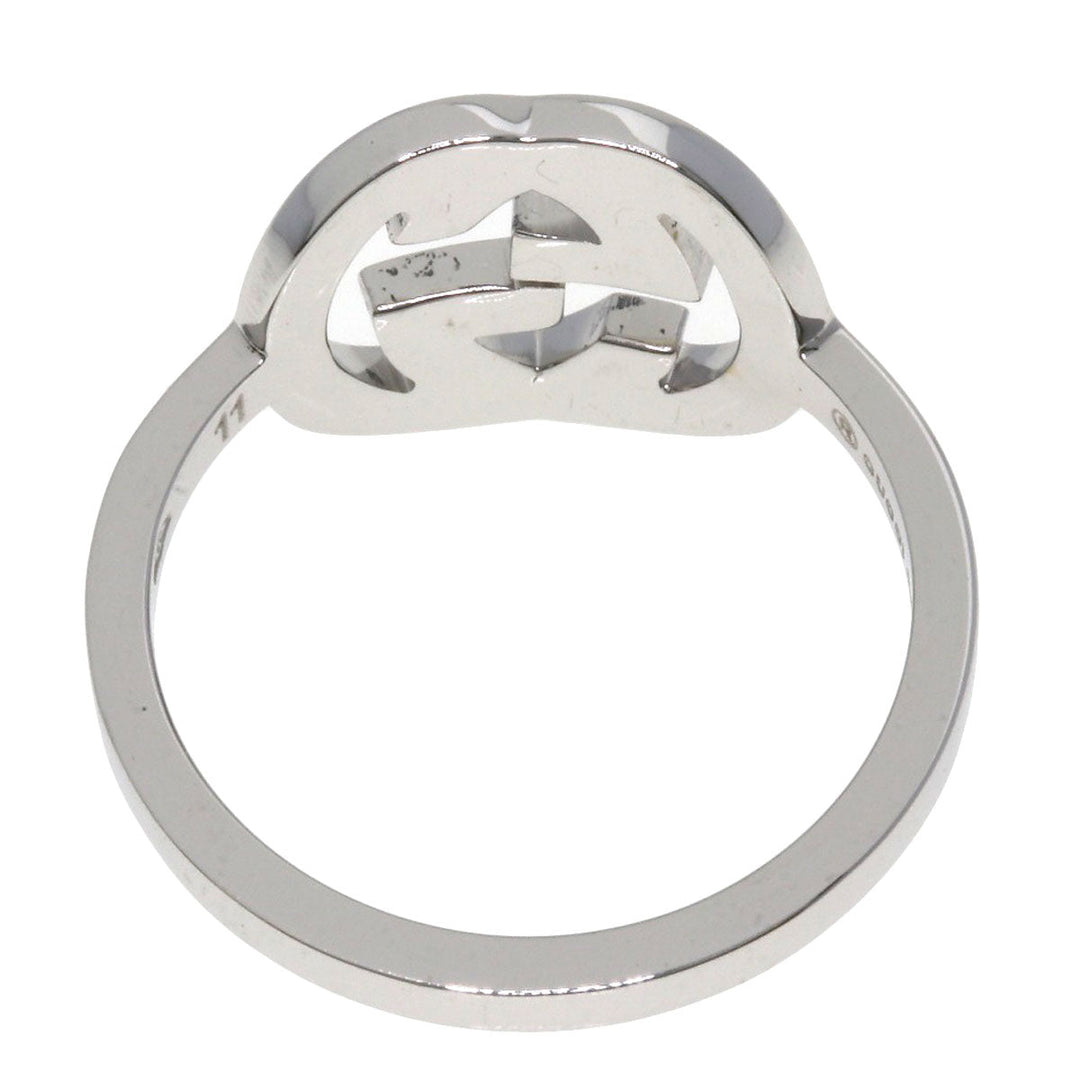 GUCCI Ring K18WG Silver GG logo #11
