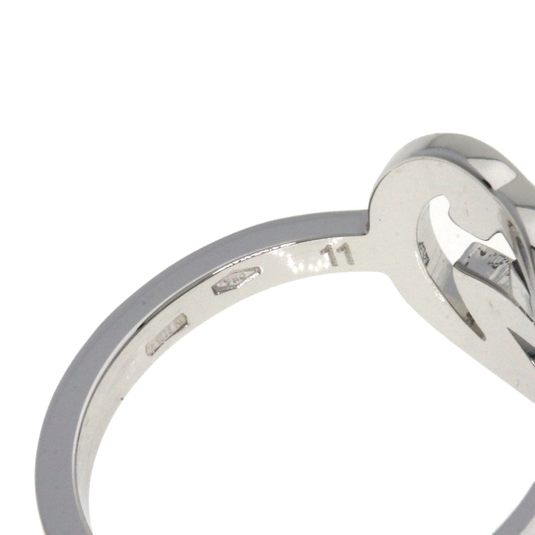 GUCCI Ring K18WG Silver GG logo #11