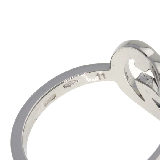 GUCCI Ring K18WG Silver GG logo #11