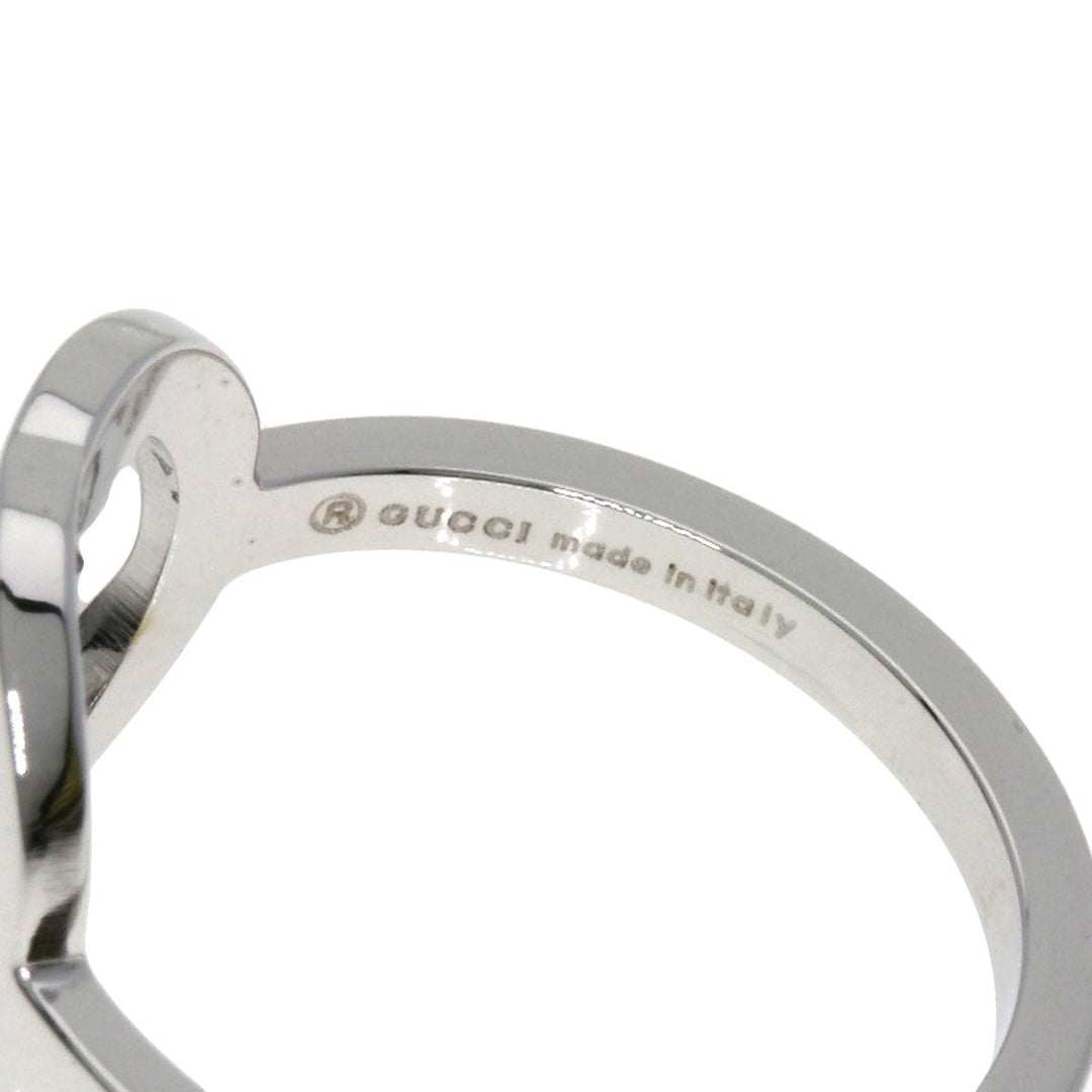 GUCCI Ring K18WG Silver GG logo #11