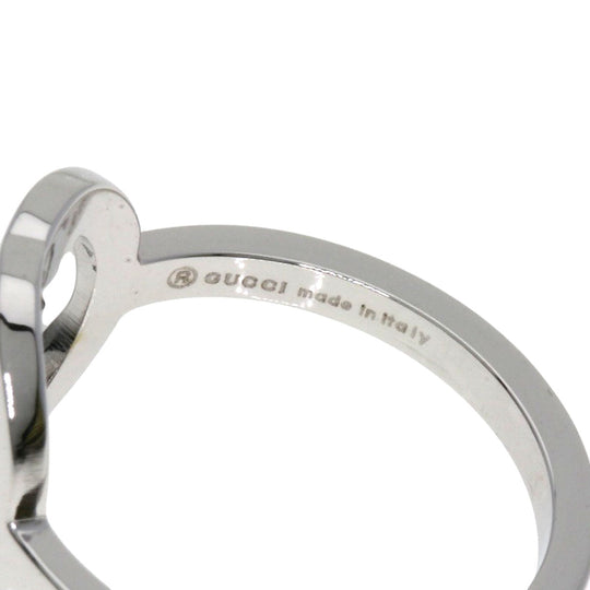 GUCCI Ring K18WG Silver GG logo #11