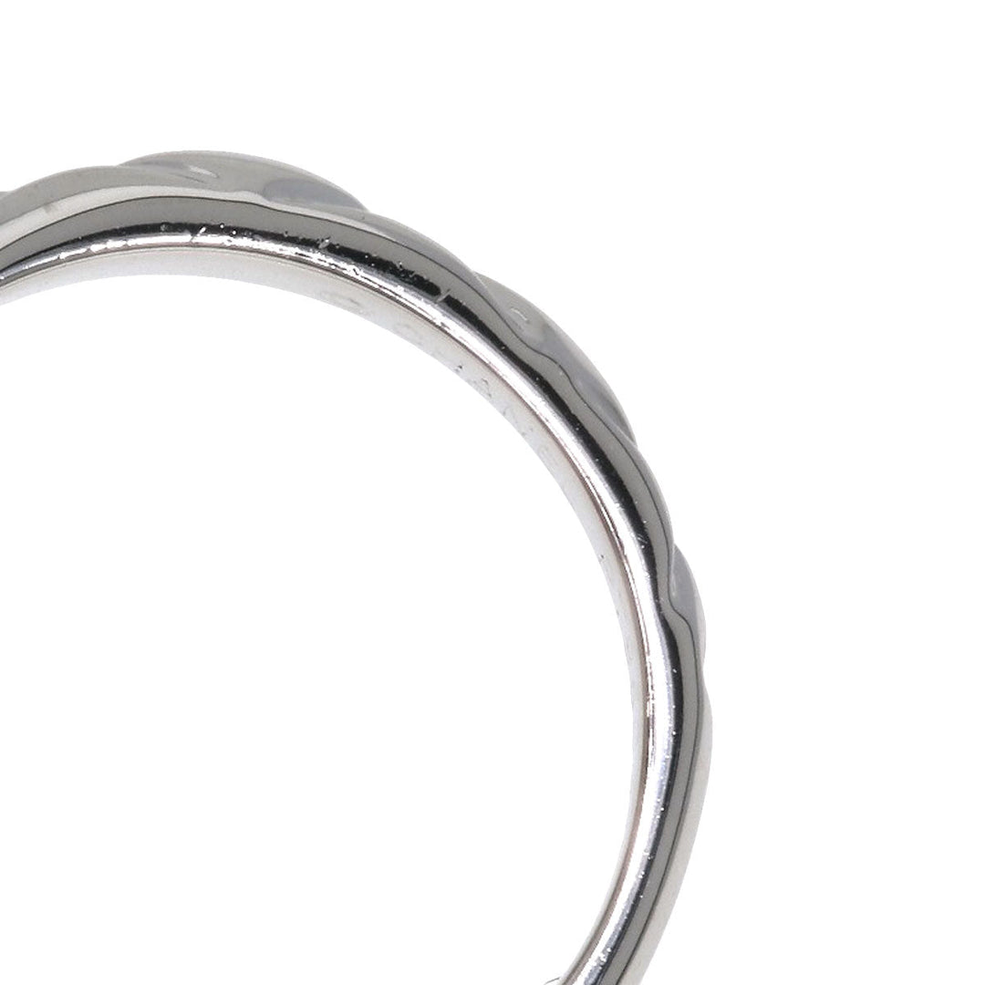 CHANEL Ring PT950 Silver Matrasse Diamond Women Used Authentic