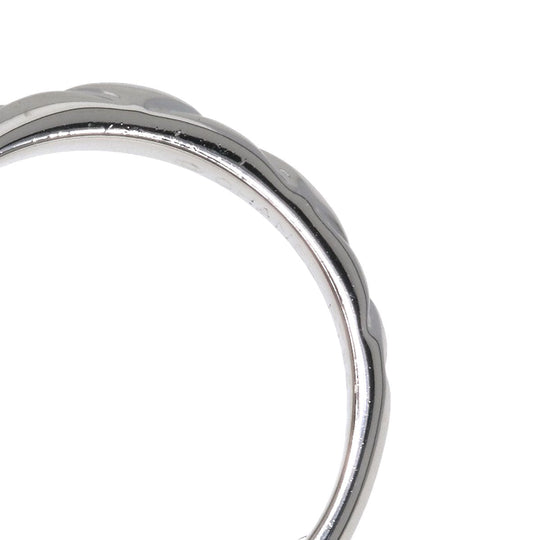 CHANEL Ring PT950 Silver Matrasse Diamond Women Used Authentic