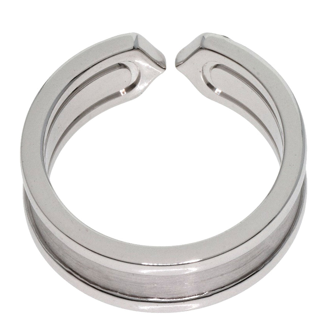 CARTIER Ring K18WG Silver C2 SM Diamond #48 Women Used Authentic