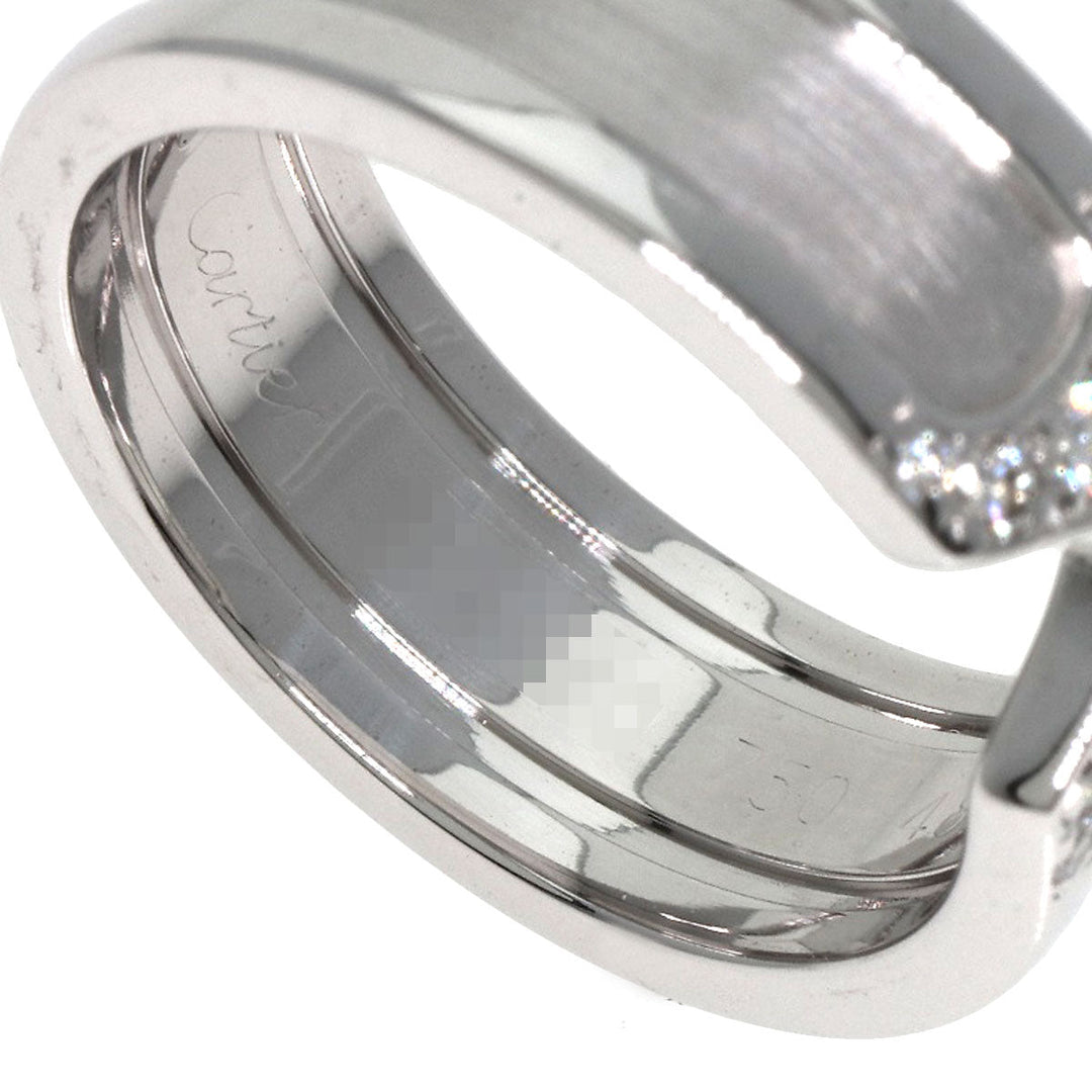 CARTIER Ring K18WG Silver C2 SM Diamond #48 Women Used Authentic