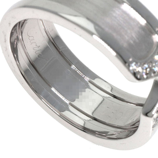 CARTIER Ring K18WG Silver C2 SM Diamond #48 Women Used Authentic