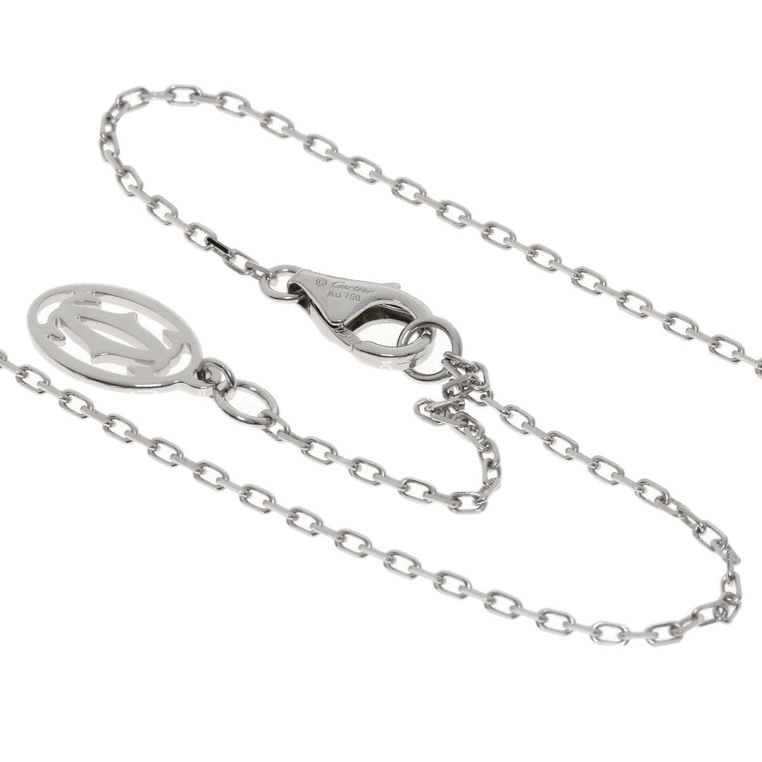 CARTIER Necklace K18WG Silver Amour Large Model Diamond Women Used Authentic