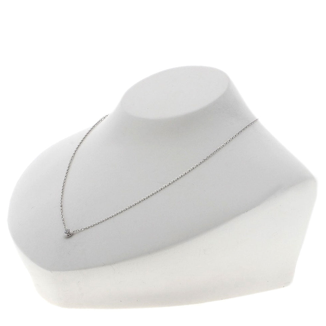 CARTIER Necklace K18WG Silver Amour Large Model Diamond Women Used Authentic