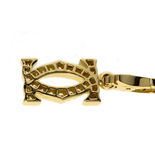 CARTIER Pendant top 18K Yellow Gold gold 2C Diamond Charm Women Used Authentic