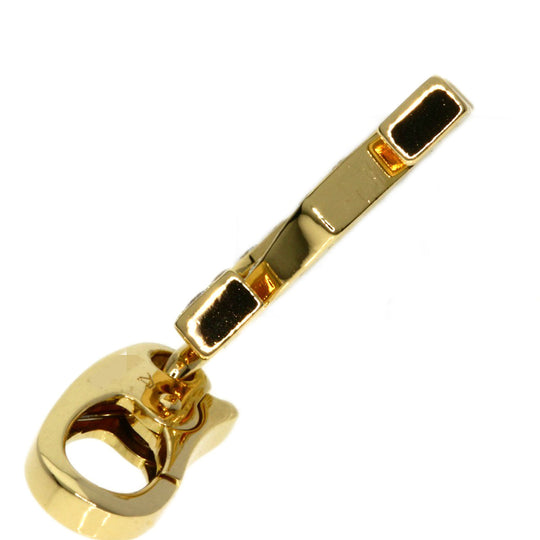 CARTIER Pendant top 18K Yellow Gold gold 2C Diamond Charm Women Used Authentic