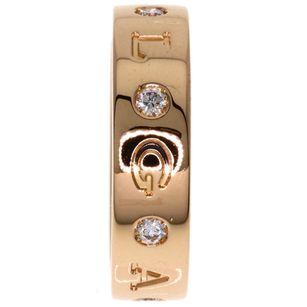 BVLGARI Ring 18K Pink Gold gold Roman Sorbet 7P Diamond #48