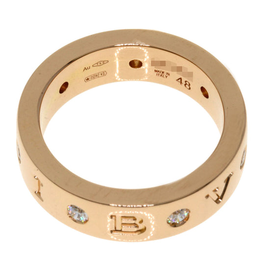 BVLGARI Ring 18K Pink Gold gold Roman Sorbet 7P Diamond #48