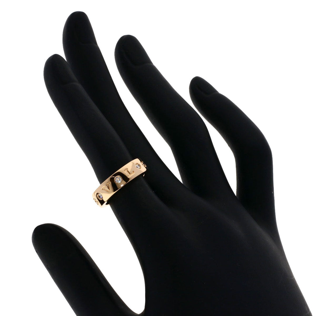 BVLGARI Ring 18K Pink Gold gold Roman Sorbet 7P Diamond #48