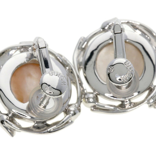 TASAKI Earring K18WG Silver Mabe Pearl Pearl Women Used Authentic