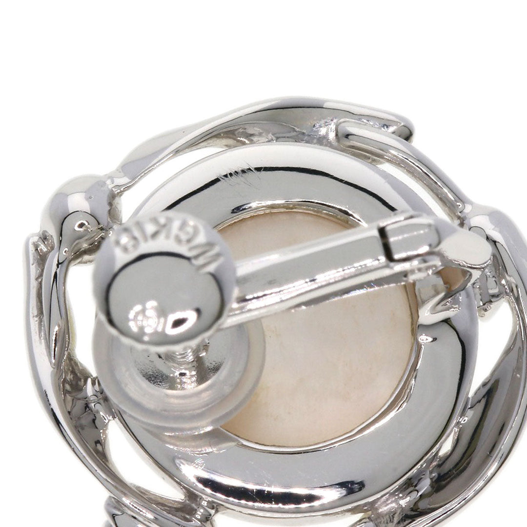 TASAKI Earring K18WG Silver Mabe Pearl Pearl Women Used Authentic