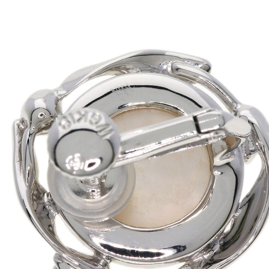 TASAKI Earring K18WG Silver Mabe Pearl Pearl Women Used Authentic