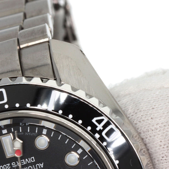 SEIKO Watches Mechanical Automatic SBEJ011 Stainless Steel , Stainless Steel Silver Prospex black dial mens Used Authentic