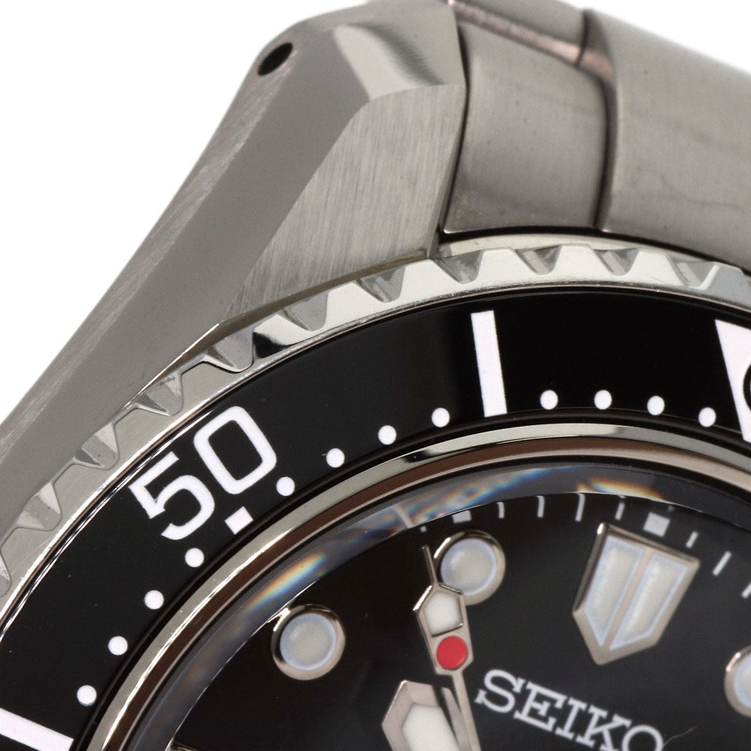 SEIKO Watches Mechanical Automatic SBEJ011 Stainless Steel , Stainless Steel Silver Prospex black dial mens Used Authentic