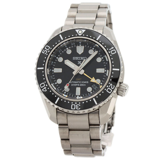SEIKO Watches Mechanical Automatic SBEJ011 Stainless Steel , Stainless Steel Silver Prospex black dial mens Used Authentic