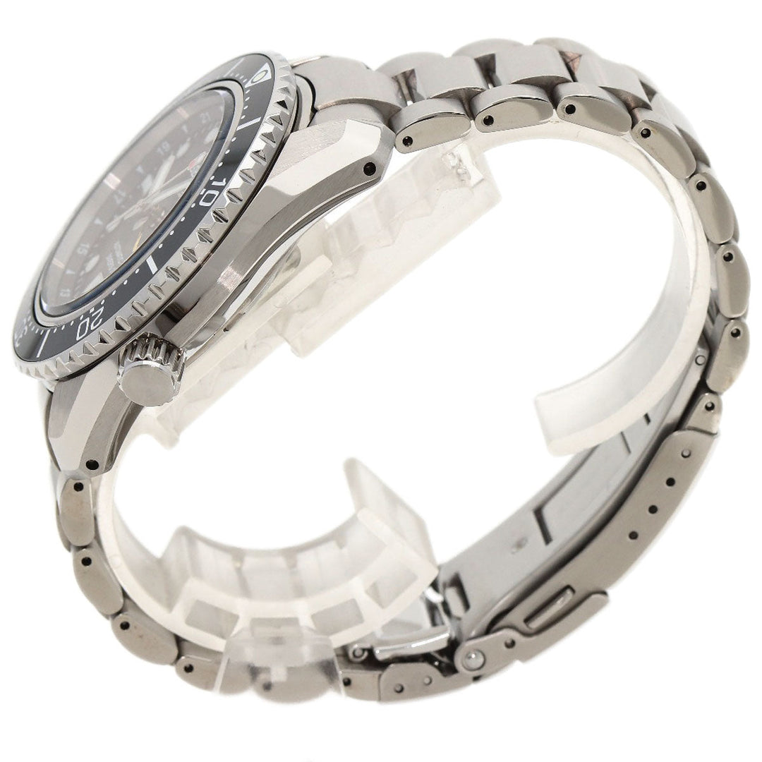 SEIKO Watches Mechanical Automatic SBEJ011 Stainless Steel , Stainless Steel Silver Prospex black dial mens Used Authentic