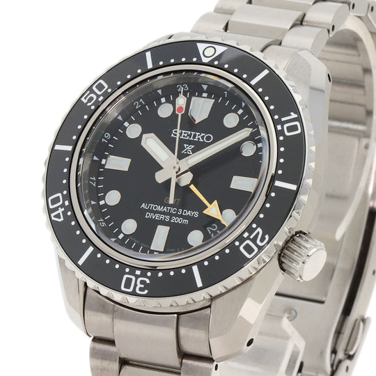 SEIKO Watches Mechanical Automatic SBEJ011 Stainless Steel , Stainless Steel Silver Prospex black dial mens Used Authentic