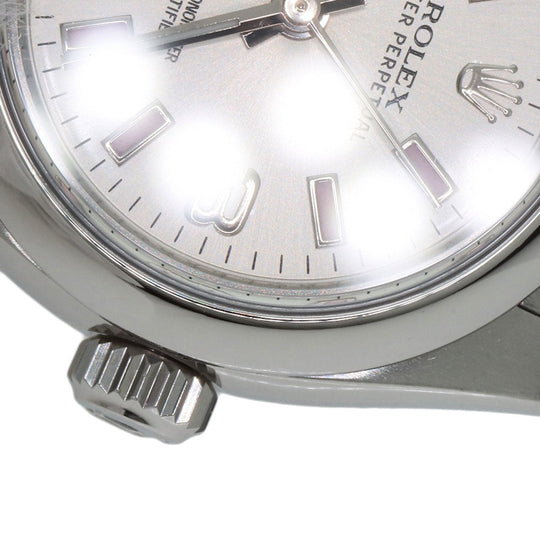 ROLEX Watches Mechanical Automatic 176200 Stainless Steel , Stainless Steel Silver Oyster Perpetual 26 Silver dial Women Used Authentic