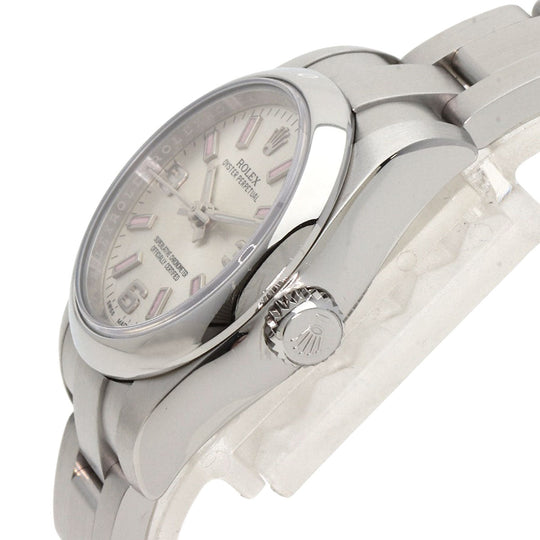 ROLEX Watches Mechanical Automatic 176200 Stainless Steel , Stainless Steel Silver Oyster Perpetual 26 Silver dial Women Used Authentic