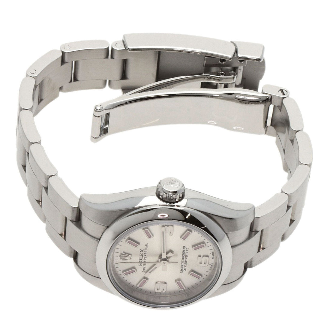 ROLEX Watches Mechanical Automatic 176200 Stainless Steel , Stainless Steel Silver Oyster Perpetual 26 Silver dial Women Used Authentic
