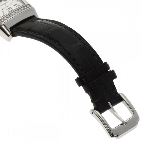 JAEGER-LECOULTRE Watches Quartz 265.8.47 Q2658430 Stainless Steel, Leather, Diamond Silver Reverso Lady Diamond Silver dial Women Used Authentic