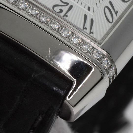 JAEGER-LECOULTRE Watches Quartz 265.8.47 Q2658430 Stainless Steel, Leather, Diamond Silver Reverso Lady Diamond Silver dial Women Used Authentic