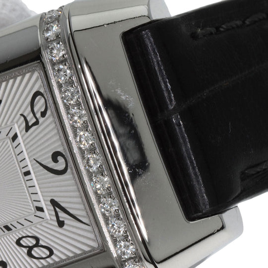 JAEGER-LECOULTRE Watches Quartz 265.8.47 Q2658430 Stainless Steel, Leather, Diamond Silver Reverso Lady Diamond Silver dial Women Used Authentic