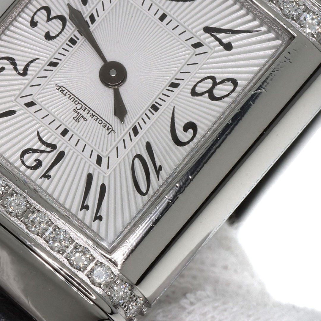 JAEGER-LECOULTRE Watches Quartz 265.8.47 Q2658430 Stainless Steel, Leather, Diamond Silver Reverso Lady Diamond Silver dial Women Used Authentic