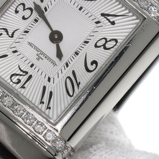 JAEGER-LECOULTRE Watches Quartz 265.8.47 Q2658430 Stainless Steel, Leather, Diamond Silver Reverso Lady Diamond Silver dial Women Used Authentic