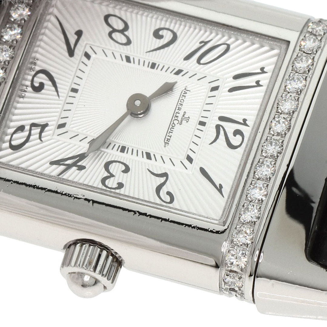JAEGER-LECOULTRE Watches Quartz 265.8.47 Q2658430 Stainless Steel, Leather, Diamond Silver Reverso Lady Diamond Silver dial Women Used Authentic