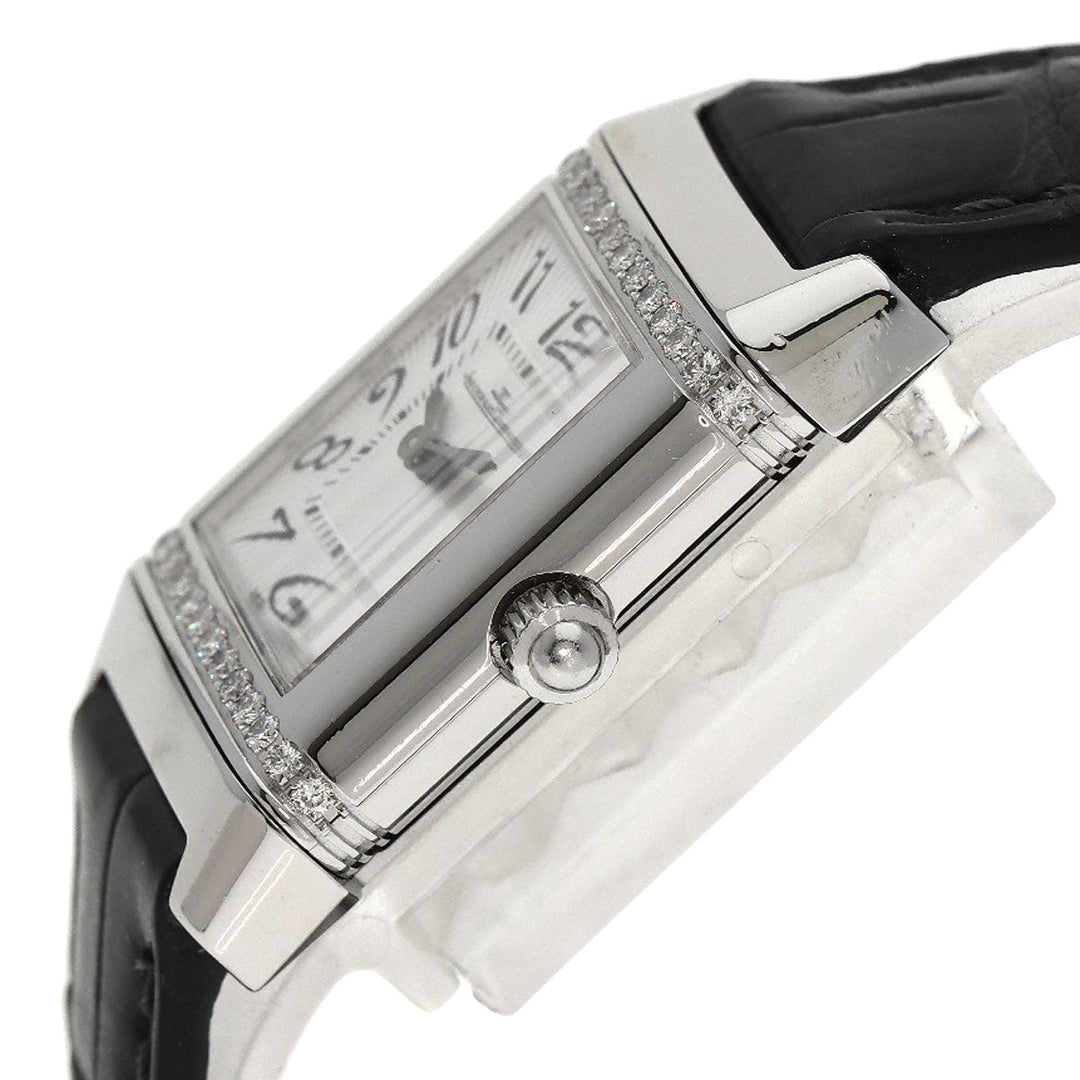 JAEGER-LECOULTRE Watches Quartz 265.8.47 Q2658430 Stainless Steel, Leather, Diamond Silver Reverso Lady Diamond Silver dial Women Used Authentic