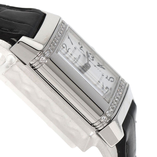 JAEGER-LECOULTRE Watches Quartz 265.8.47 Q2658430 Stainless Steel, Leather, Diamond Silver Reverso Lady Diamond Silver dial Women Used Authentic