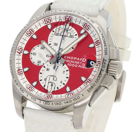 Chopard Watches Mechanical Automatic 8459 Stainless Steel, Rubber Silver Mille Miglia GT/XL Limited to 1000 pieces Red dial mens Used Authentic