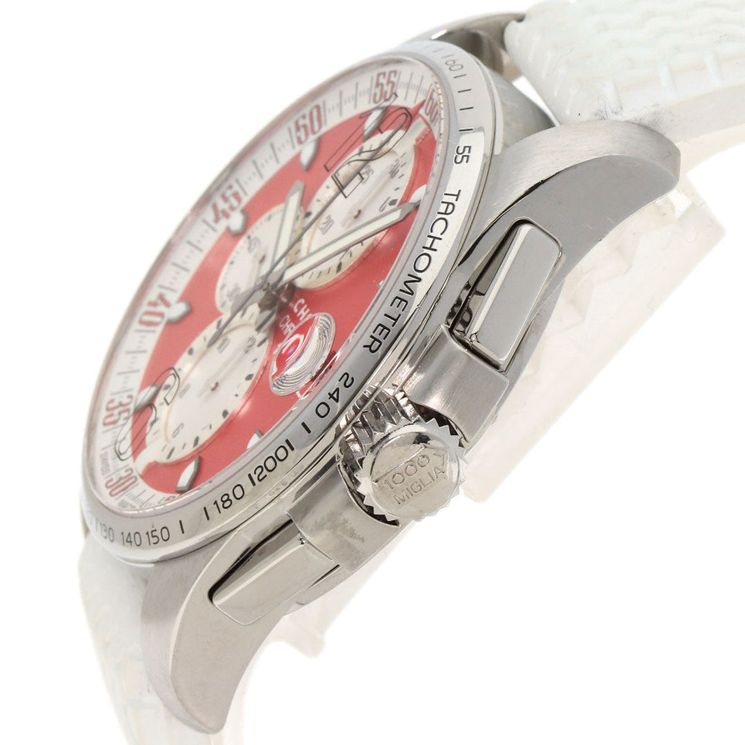 Chopard Watches Mechanical Automatic 8459 Stainless Steel, Rubber Silver Mille Miglia GT/XL Limited to 1000 pieces Red dial mens Used Authentic