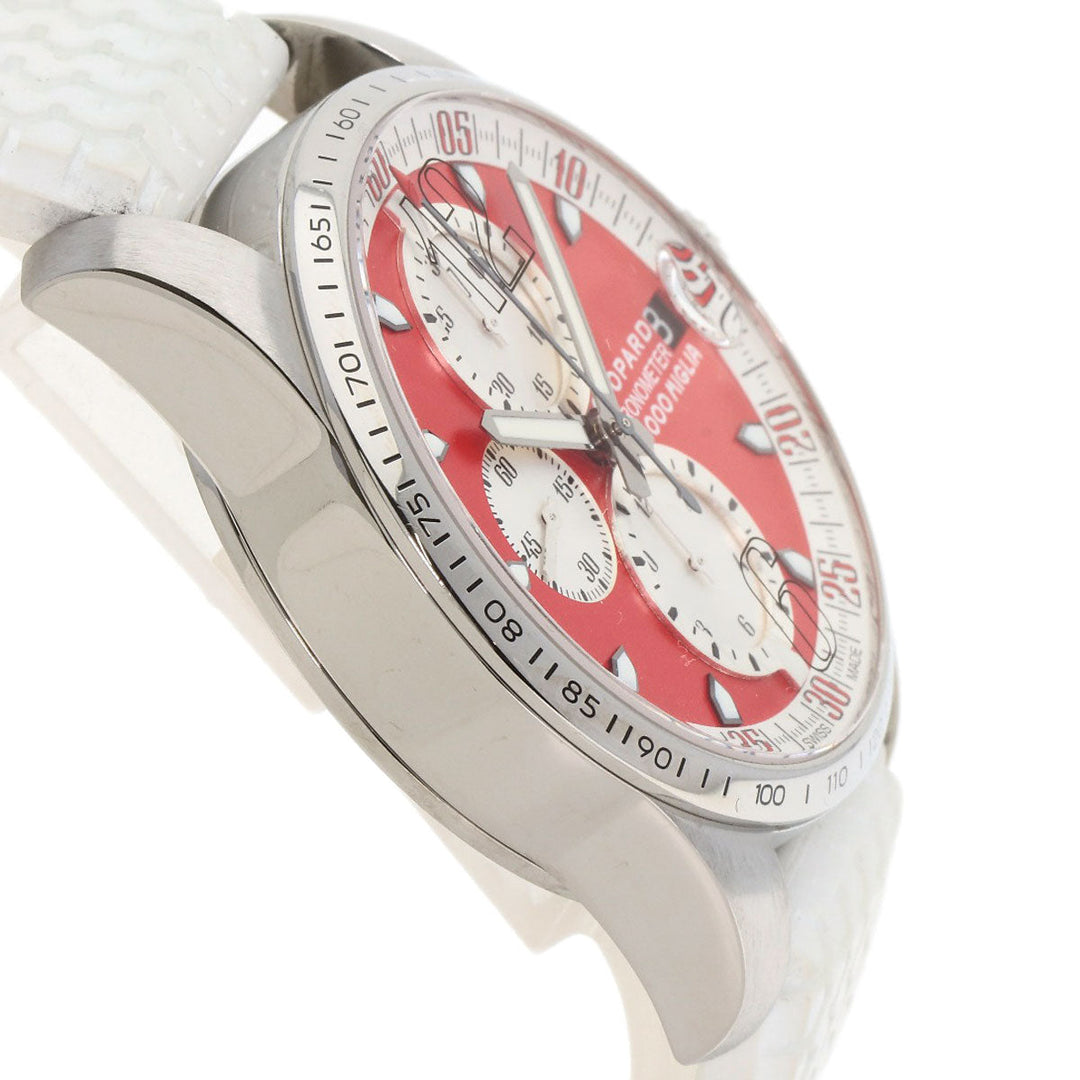 Chopard Watches Mechanical Automatic 8459 Stainless Steel, Rubber Silver Mille Miglia GT/XL Limited to 1000 pieces Red dial mens Used Authentic