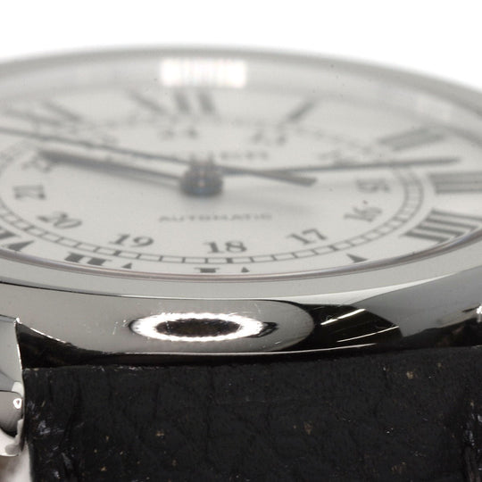 CARTIER Watches Mechanical Automatic WSRN0021 Stainless Steel, Leather Silver Ronde Solo 1.4" de Cartier Silver dial mens Used Authentic