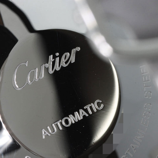 CARTIER Watches Mechanical Automatic WSRN0021 Stainless Steel, Leather Silver Ronde Solo 1.4" de Cartier Silver dial mens Used Authentic
