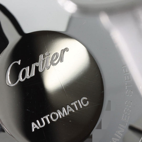 CARTIER Watches Mechanical Automatic WSRN0021 Stainless Steel, Leather Silver Ronde Solo 1.4" de Cartier Silver dial mens Used Authentic