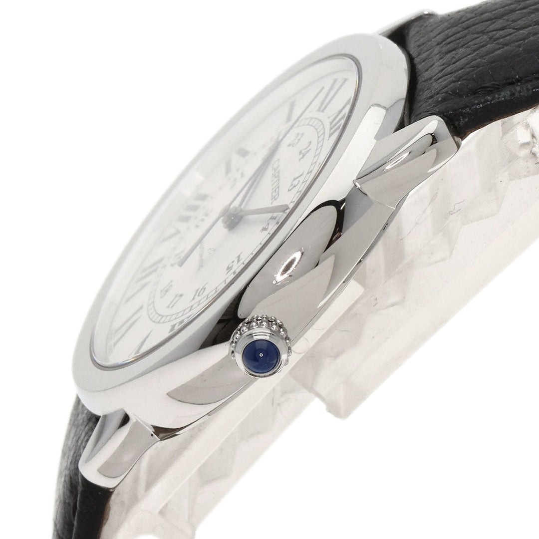 CARTIER Watches Mechanical Automatic WSRN0021 Stainless Steel, Leather Silver Ronde Solo 1.4" de Cartier Silver dial mens Used Authentic