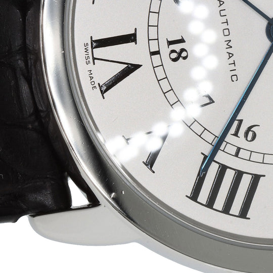 CARTIER Watches Mechanical Automatic W6701010 Stainless Steel, Leather Silver Ronde Solo de Cartier XL Silver dial mens Used Authentic